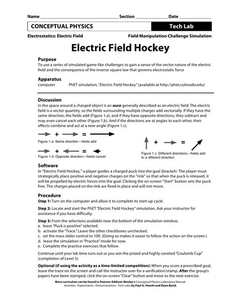 Read Online Electric Field Hockey Answers 