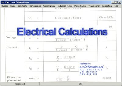 electrical calculations lm photonics ltd