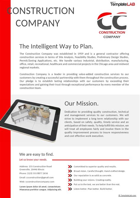 Electrical Construction Business Profile Examples