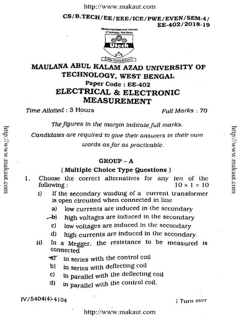 electrical electronic measurement ee 402 module i