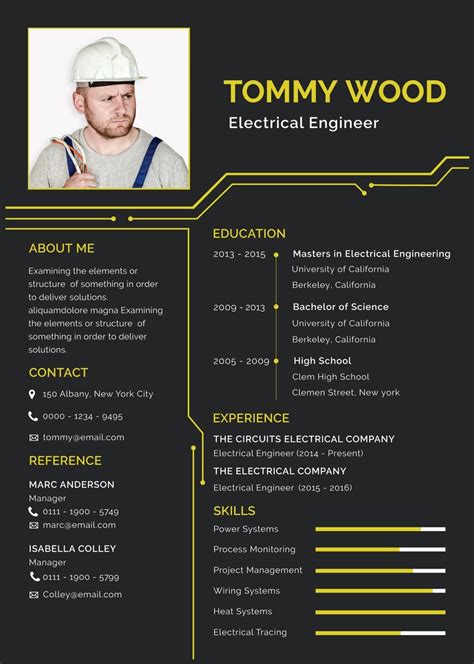 Electrical Engineer Cv Template Downloadable