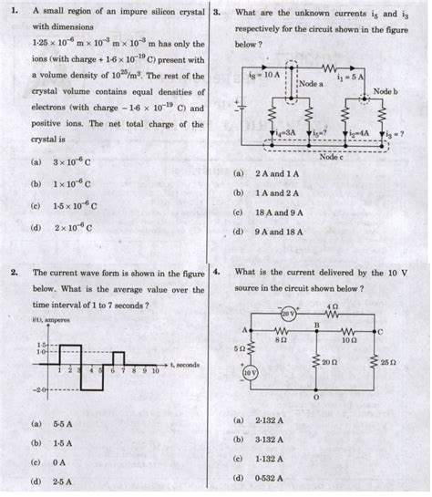 Electrical Engineering Exam Papers