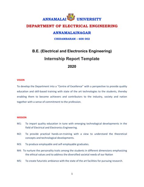 Electrical Engineering Internship Report On Power Distribution