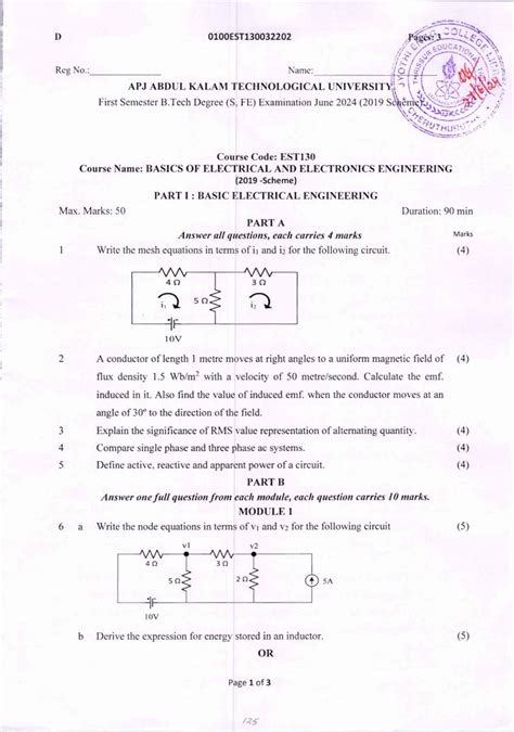 Electrical Engineering June Exam Question Paper 2013