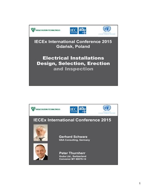 Electrical Installations Design Selection Erection And