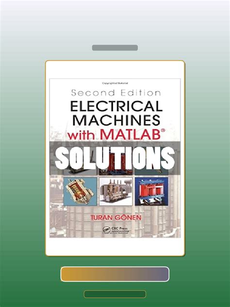 Electrical Machines With Matlab Solution Manual Genon