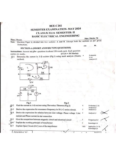 Electrical Previous Papers