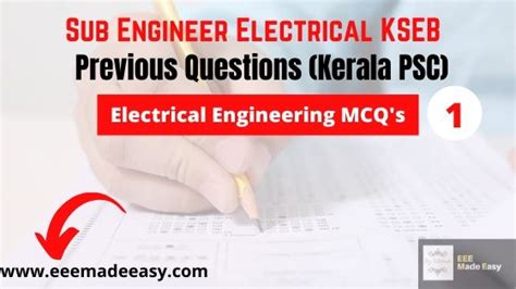 Electrical Sub Engineer Previous Test Question Paper