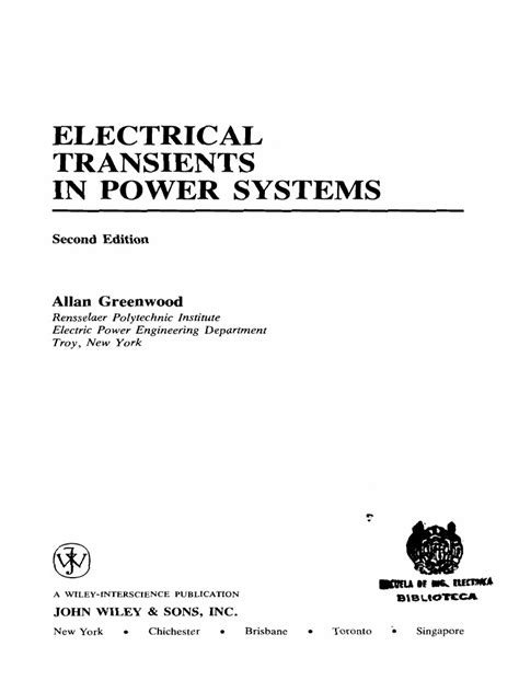 electrical transients allan greenwood with solution
