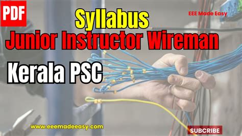 Electrical Wireman Basic Course Syllabus L T Construction