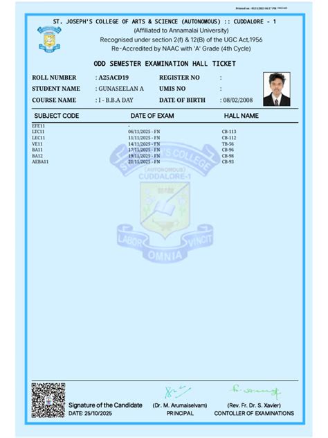 Electrical Wireman Examination Hall Ticket