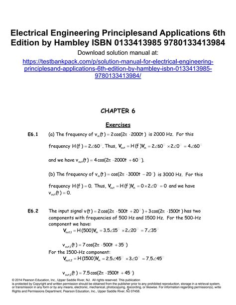 Read Online Electrical Engineering Hambley 6Th Solutions Manual 
