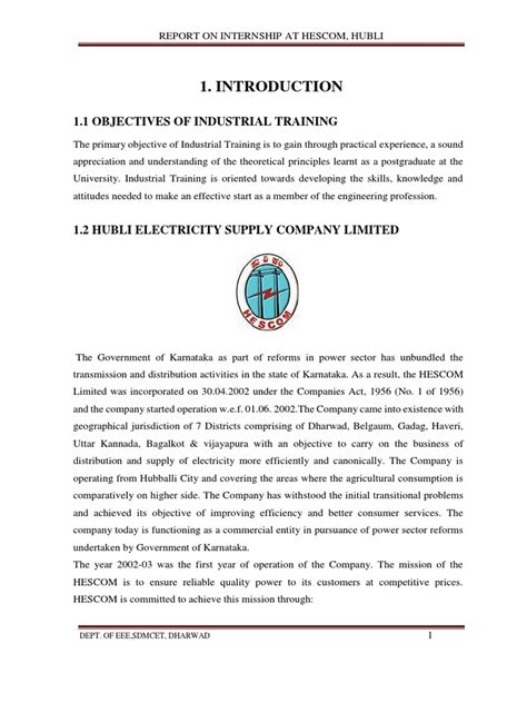 Full Download Electrical Engineering Internship Report On Power Distribution Pdf 