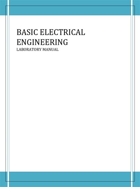 Full Download Electrical Engineering Lab Manual 1St Year File Type Pdf 