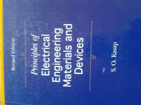 Read Online Electrical Engineering Materials By Kasap 