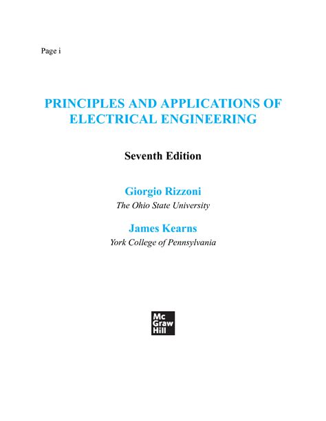 Read Electrical Engineering Principles And Applications 5Th Rizzoni 
