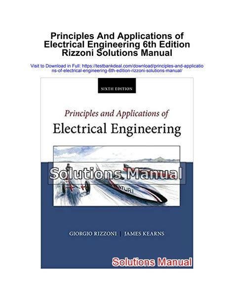 Read Electrical Engineering Principles And Applications 6Th Edition Solutions 