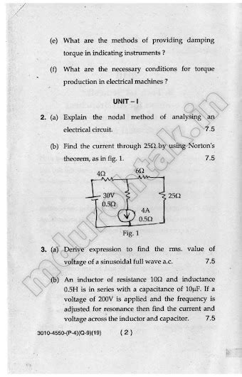 Read Electrical Engineering Question Paper N1 