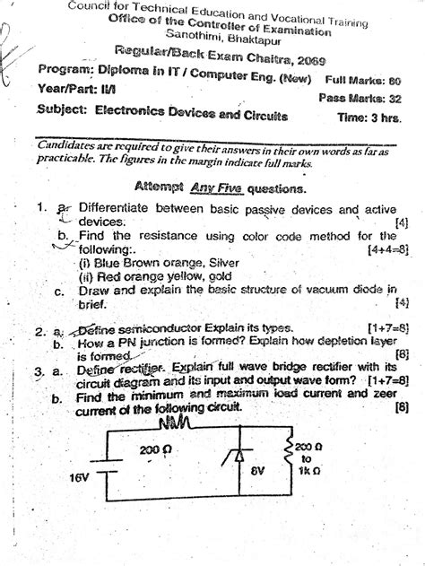 Full Download Electrical Technology Third Semester Diploma Question Paper 
