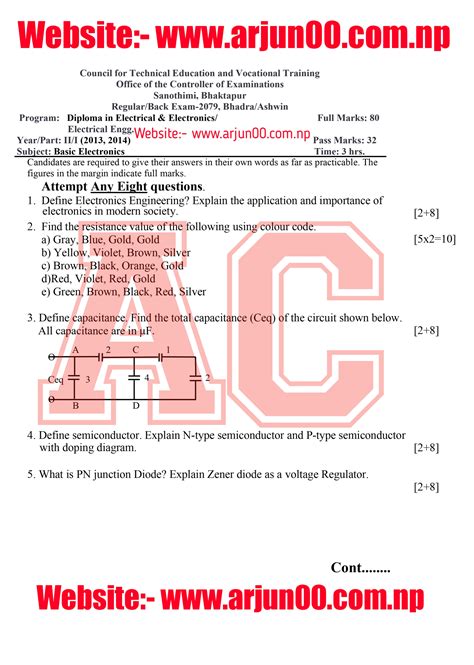 Full Download Electrical Technology Third Semester Diploma Question Paper 