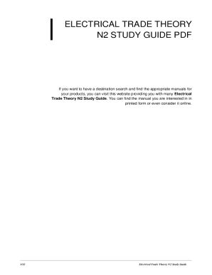 Download Electrical Trade Theory N2 Question Papers And Memos 