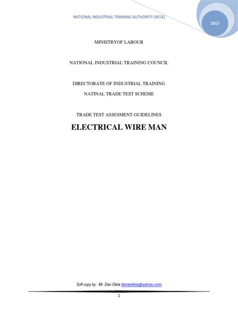 Full Download Electrical Wireman Basic Course Syllabus L T Construction 