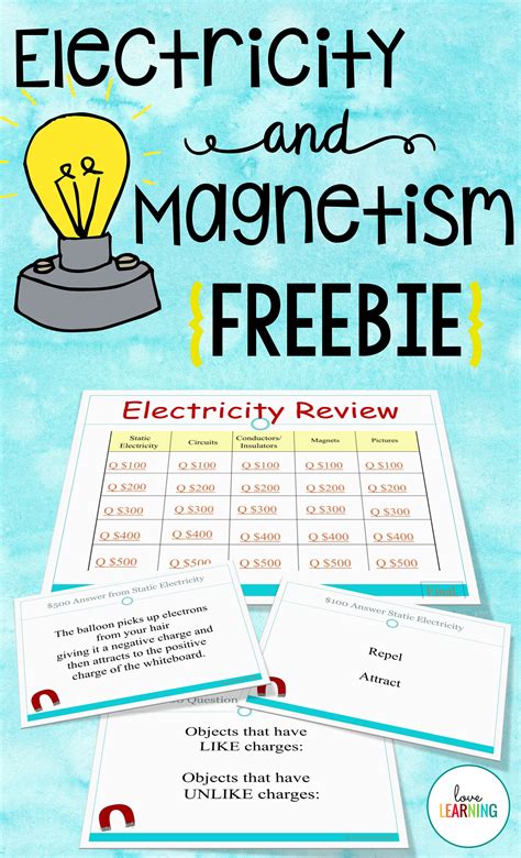 Electricity And Magnetism Interactive Game For 5th Grade 5th Grade Electricity - 5th Grade Electricity