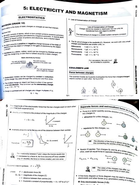 electricity and magnetism notes