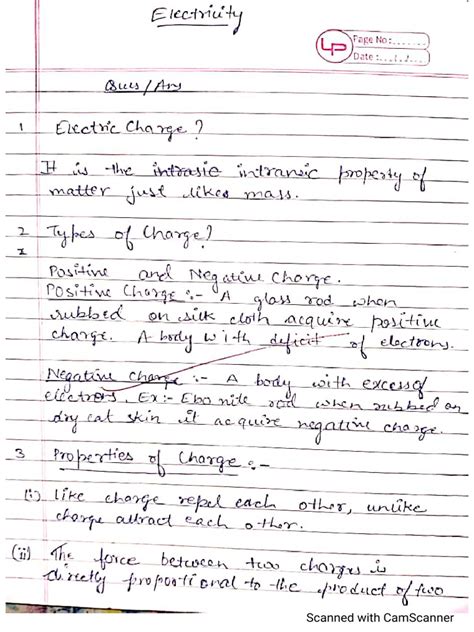 Electricity Class 10 Notes Pdf