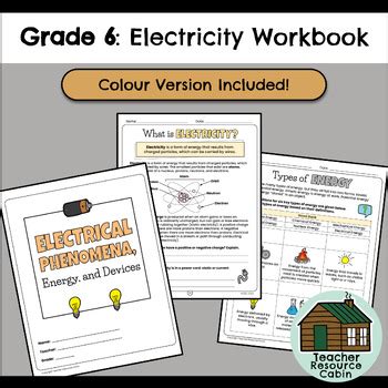 Electricity Workbook Grade 6 Ontario Science By Teacher Electricity Grade 8 Worksheet - Electricity Grade 8 Worksheet