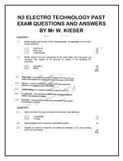 Read Electro Technology N3 Memospast Exam Papers 