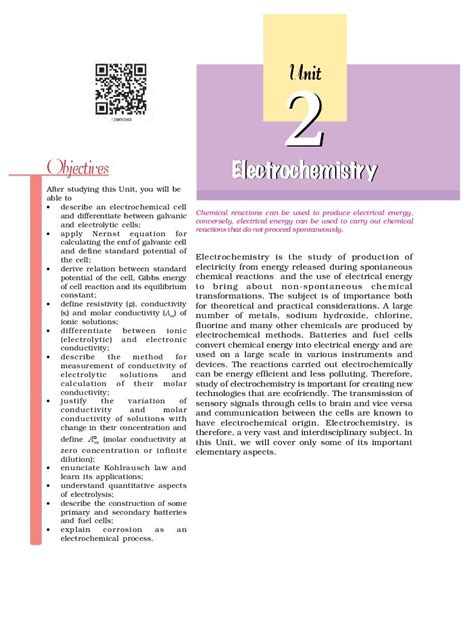 Electrochemistry Class 12 Ncert