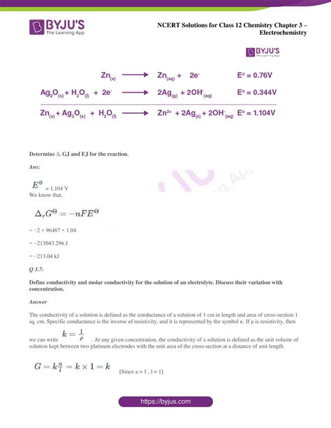 Electrochemistry Ncert Solutions