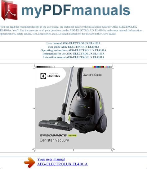 Read Electrolux Manuals User Guide 