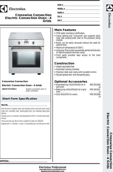 Read Electrolux Oven User Guide 