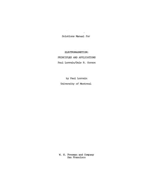 Read Online Electromagnetic Fields Waves Solutions Manual 