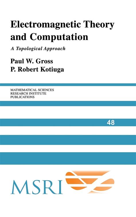 Full Download Electromagnetic Theory And Computation A Topological Approach Mathematical Sciences Research Institute Publications 