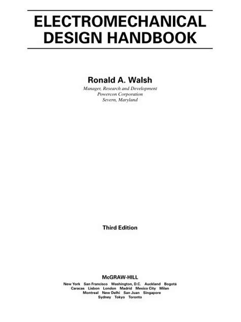 Electromechanical Design Handbook
