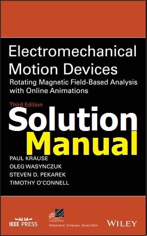 Read Electromechanical Motion Devices Solutions Manual 