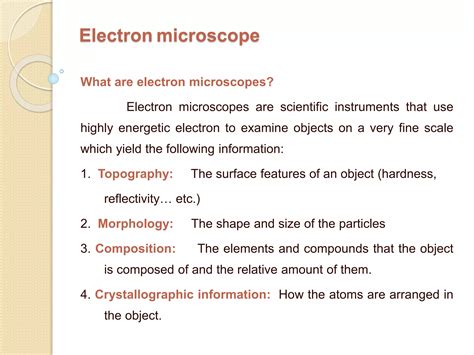Electron Microscope Ppt