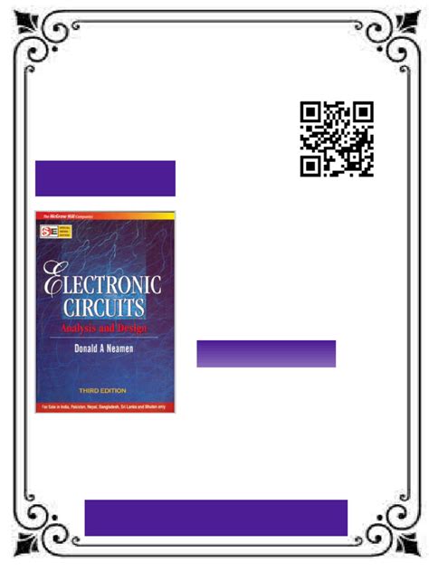 Electronic Circuits Neamen Solutions 3rd Edition