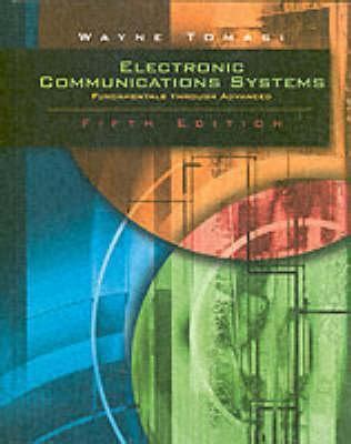 electronic communication systems by wayne tomasi solution manual