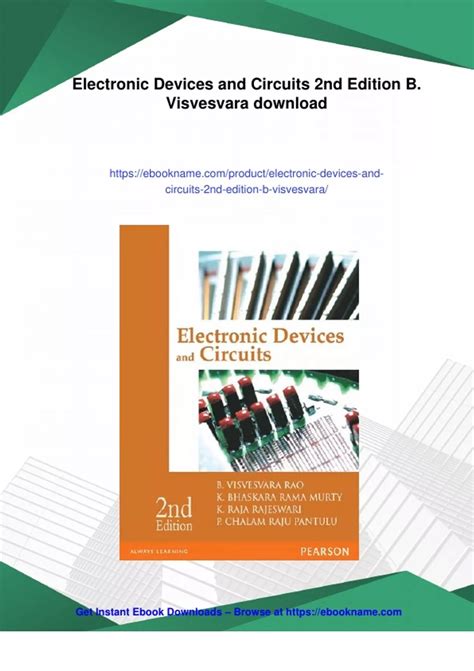 Electronic Devices And Circuits 2nd Edition Bogart
