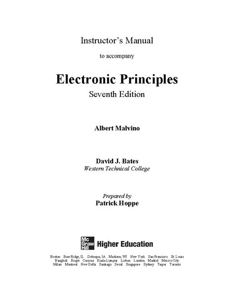 Electronic Principles Seventh Edition Instructor Manual Free