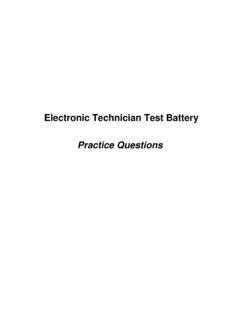Electronic Technician Test Battery Practice Questions