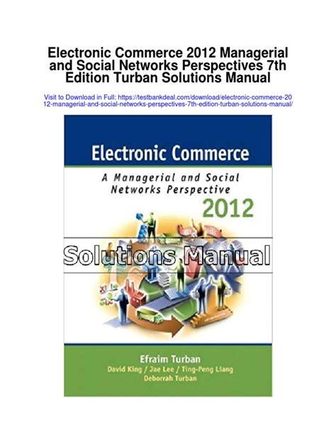 Download Electronic Commerce 2012 Turban 7Th Edition 