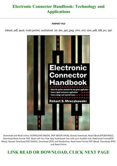 Full Download Electronic Connector Handbook Technology Applications 