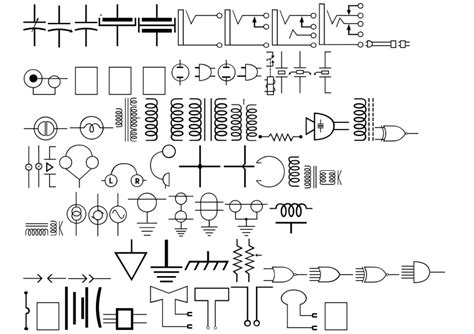 electronics symbols font in word