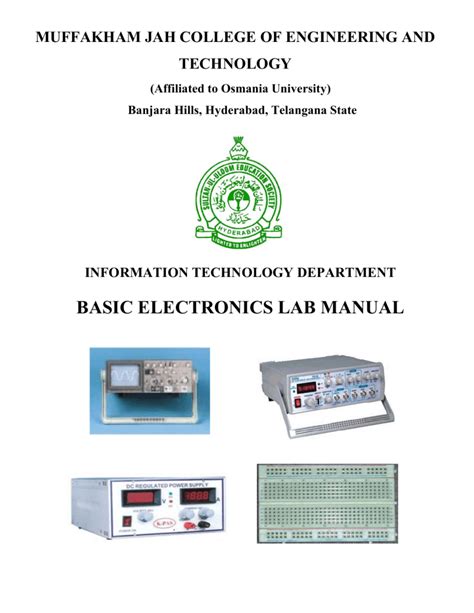 electronics workshop lab manual