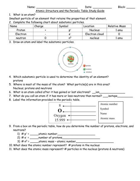 Read Online Electrons In Atoms Study Guide 